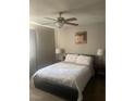 Bright bedroom with a ceiling fan and a comfortable bed at 8600 W Charleston Blvd # 1075, Las Vegas, NV 89117