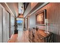 Stylish condo hallway with unique textures, decor and city views at 222 Karen Ave # 3908, Las Vegas, NV 89109