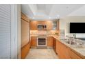 Modern kitchen with stainless steel appliances and granite countertops at 322 Karen Ave # 703, Las Vegas, NV 89109