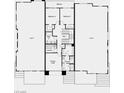 Floor plan featuring a primary suite, bedrooms with a shared balcony, laundry room, and bathrooms at 1452 Melodic Lark Ln, Las Vegas, NV 89138