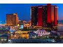 Striking Las Vegas skyline view showcasing hotels and the iconic Circus Circus at nighttime at 2700 Las Vegas Blvd # 1401, Las Vegas, NV 89109