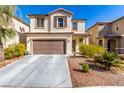 Charming two-story home with neutral stucco, a well-maintained front yard, and a convenient two-car garage at 6476 Little Harbor Ct, Las Vegas, NV 89141