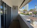 Balcony area with a great view of the Stratosphere and condo complex at 2845 Loveland Dr # 3616, Las Vegas, NV 89109