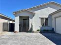 Close up of the home entrance showcasing a modern decorative gate at 5518 Stormy Night Ct, Las Vegas, NV 89120