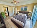 Tranquil main bedroom featuring a ceiling fan, generous closet space, and an ensuite bathroom at 3550 Bay Sands Dr # 2097, Laughlin, NV 89029