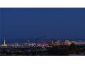 Stunning Las Vegas skyline view at night from this luxurious home at 2212 Sierra Heights Dr, Las Vegas, NV 89134