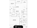 Detailed floor plan showing layout of bedrooms, living spaces, garage, and owner's suite, with dimensions at 4801 Westmont Dr, Pahrump, NV 89061