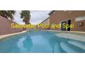 Relaxing saltwater pool and spa combination at 506 Staghorn Pass Ave, Las Vegas, NV 89183