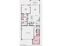Layout of first floor showcasing primary suite, great room, and the location of a two car garage at 91 Tardando Ave, Henderson, NV 89015