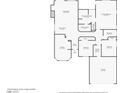 Detailed floorplan showcasing the layout of the house, including the primary bedroom, living room, and kitchen at 5127 Fiji Island Ct, North Las Vegas, NV 89031