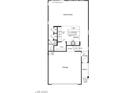 First floor plan featuring a great room, kitchen, powder room, and a two-car garage at 4153 Texas Lilac Ave, Las Vegas, NV 89139