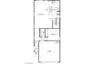 Detailed floor plan featuring kitchen, great room, bedroom 5, bath 3, porch, entry and garage at 4282 Yucca Brevi Ave, Las Vegas, NV 89139