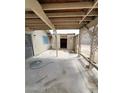Covered patio includes storage space and is ready for customization at 6733 E Carey Ave, Las Vegas, NV 89156