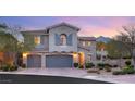 Charming two-story home with a three-car garage, well-maintained landscaping, and beautiful curb appeal at 541 Green Sage Way, Las Vegas, NV 89138