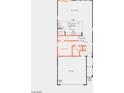 Detailed floor plan featuring open-concept living, kitchen, and garage layout at 10038 Indy Rey Ct, Las Vegas, NV 89148