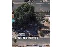 Aerial view of cluttered property and neighborhood on E Sunrise Street at 2510 Sunrise St, Las Vegas, NV 89101