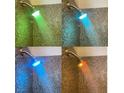Modern shower head with integrated LED lighting showcases multiple color settings at 4421 Alexis Dr # 429, Las Vegas, NV 89103