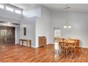 Spacious living room with high ceilings, hardwood floors, and classic furnishings at 2505 Palmridge Dr, Las Vegas, NV 89134