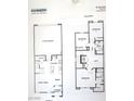 Floor plan of new build home with spacious layout for first and second floors, including a garage and 3 bedrooms at 6144 Aster Garden St # 133, North Las Vegas, NV 89081