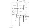 Detailed floor plan showcasing the layout of the home, including room dimensions and locations at 9000 Sundial Dr, Las Vegas, NV 89134
