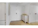 Bright condo entryway featuring double doors and decorative console table at 205 E Harmon Ave # 306, Las Vegas, NV 89169