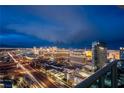 Beautiful Las Vegas strip skyline view from the condo at night at 4471 Dean Martin Dr # 4308, Las Vegas, NV 89103