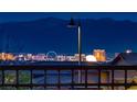 Breathtaking night view of the Las Vegas strip and surrounding mountains from this elevated property at 746 Purple Knoll Walk, Henderson, NV 89011