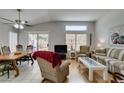 Comfortable living room featuring bright natural light and sliding glass doors to the outdoor space at 2105 High Mesa Dr, Henderson, NV 89012