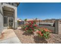 Cozy backyard patio with rose bushes, small trees and an in-ground jacuzzi tub at 2288 Red Alder St, Henderson, NV 89002