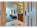 Luxurious bedroom with city views and comfortable furnishings at 145 E Harmon Ave # 3103, Las Vegas, NV 89109
