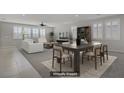 Spacious living and dining area, featuring modern furnishings and abundant natural light at 2581 Tolmezzo St, Henderson, NV 89044