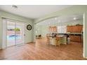 Open concept living space with tile floors leads to a patio with a pool at 5300 E La Terra Ave, Pahrump, NV 89061