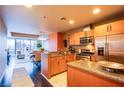 Modern kitchen with granite countertops and stainless steel appliances at 4525 Dean Martin Dr # 1103, Las Vegas, NV 89103
