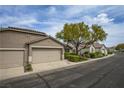 Lovely single-story home featuring a spacious two-car garage, beautiful landscaping, and manicured front yard at 10980 Ampus Pl, Las Vegas, NV 89141