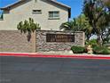 Liberty at Mayfield community sign surrounded by lush landscaping at 4256 Perfect Drift St, Las Vegas, NV 89129