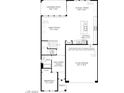 Detailed floorplan of the first floor layout, highlighting bedroom 2, great room and kitchen area at 10326 Scalata Ave, Las Vegas, NV 89166