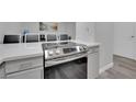 Close-up of the kitchen stove, featuring stainless steel and modern design at 2080 Karen Ave # 1, Las Vegas, NV 89169