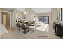Bright living room with dining area, sliding glass doors, and neutral color scheme at 2851 S Valley View Blvd # 1026, Las Vegas, NV 89102