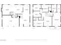 Detailed floor plan showcasing the layout of both floors, including room dimensions and features at 6116 Camas Canyon Ave, Las Vegas, NV 89130