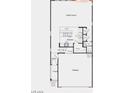 First floor plan featuring the kitchen, great room, garage and entry with powder room at 9077 Rivington Ave, Las Vegas, NV 89148