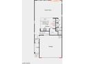 A well-designed first floor layout with a living room, kitchen, garage, and entry porch at 9095 Rivington Ave, Las Vegas, NV 89148