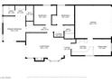 Detailed floor plan showing the layout of the home, including dimensions of rooms and placement of features at 7053 Magic Moment Ln, Las Vegas, NV 89119