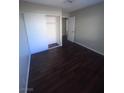 Bedroom with closet and hardwood floors at 3151 Soaring Gulls Dr # 1092, Las Vegas, NV 89128