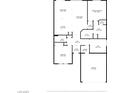 Home floor plan featuring two bedrooms, spacious living room, and two-car garage at 2256 Cordaville Dr, Henderson, NV 89044