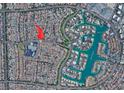 Aerial view of neighborhood with property location marked at 3000 Waterview Dr, Las Vegas, NV 89117