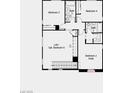 Second floor layout showcasing four bedrooms, two bathrooms, and a loft area at 117 Tardando Ave, Henderson, NV 89015