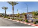 View of the Aries Pointe and Nova Pointe community sign with well manicured desert landscaping at 3808 Seyfert Ave, North Las Vegas, NV 89084