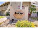 Parkridge Condominiums sign with lush greenery at 304 Orland St # 47, Las Vegas, NV 89107