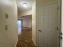 Entryway with wood floors leading to a living area at 2606 S Durango Dr # 171, Las Vegas, NV 89117
