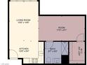 Floorplan includes a living room, kitchen, bedroom, bath, and walk-in closet at 555 Highland Dr # 203, Mesquite, NV 89027